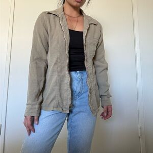 Vintage corduroy ribbed zip up jacket size 8